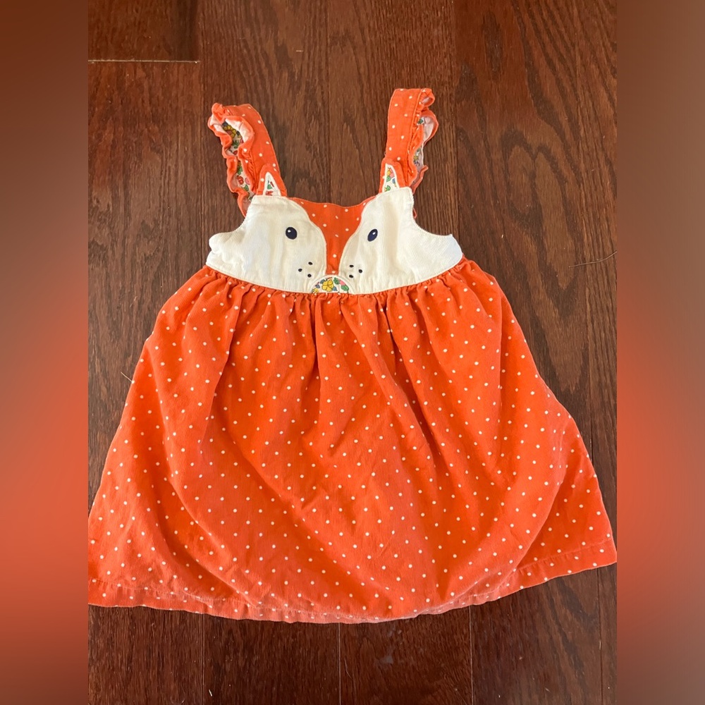 Mini Boden Fox Pinafore Dress Toddler 2/3 years